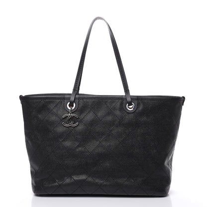 Chanel Grained Calfskin Large Shopping Fever Tote Black 3 of 17