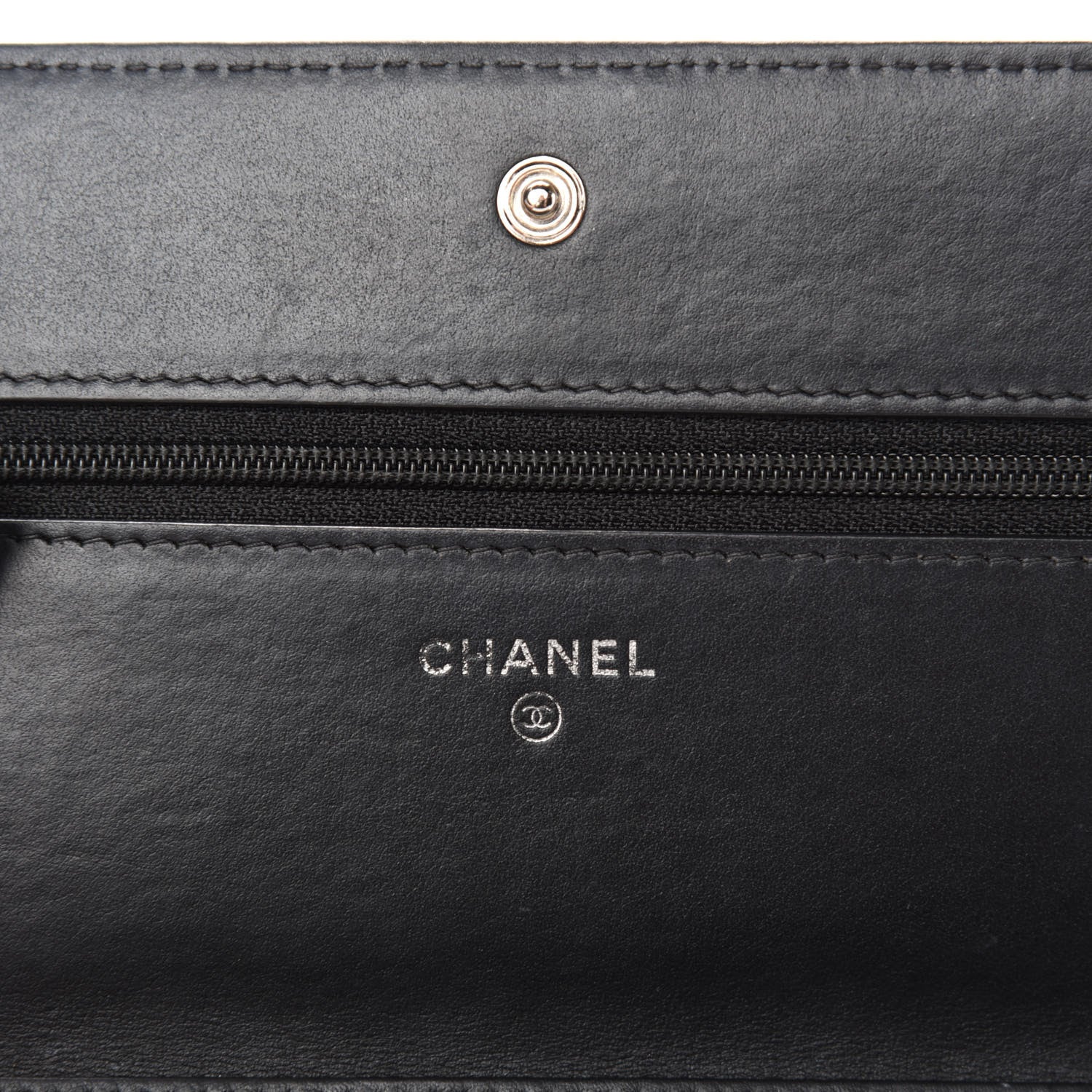 Chanel Calfskin Quilted Boy Wallet On Chain WOC Black 9 of 15
