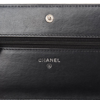 Chanel Calfskin Quilted Boy Wallet On Chain WOC Black 9 of 15