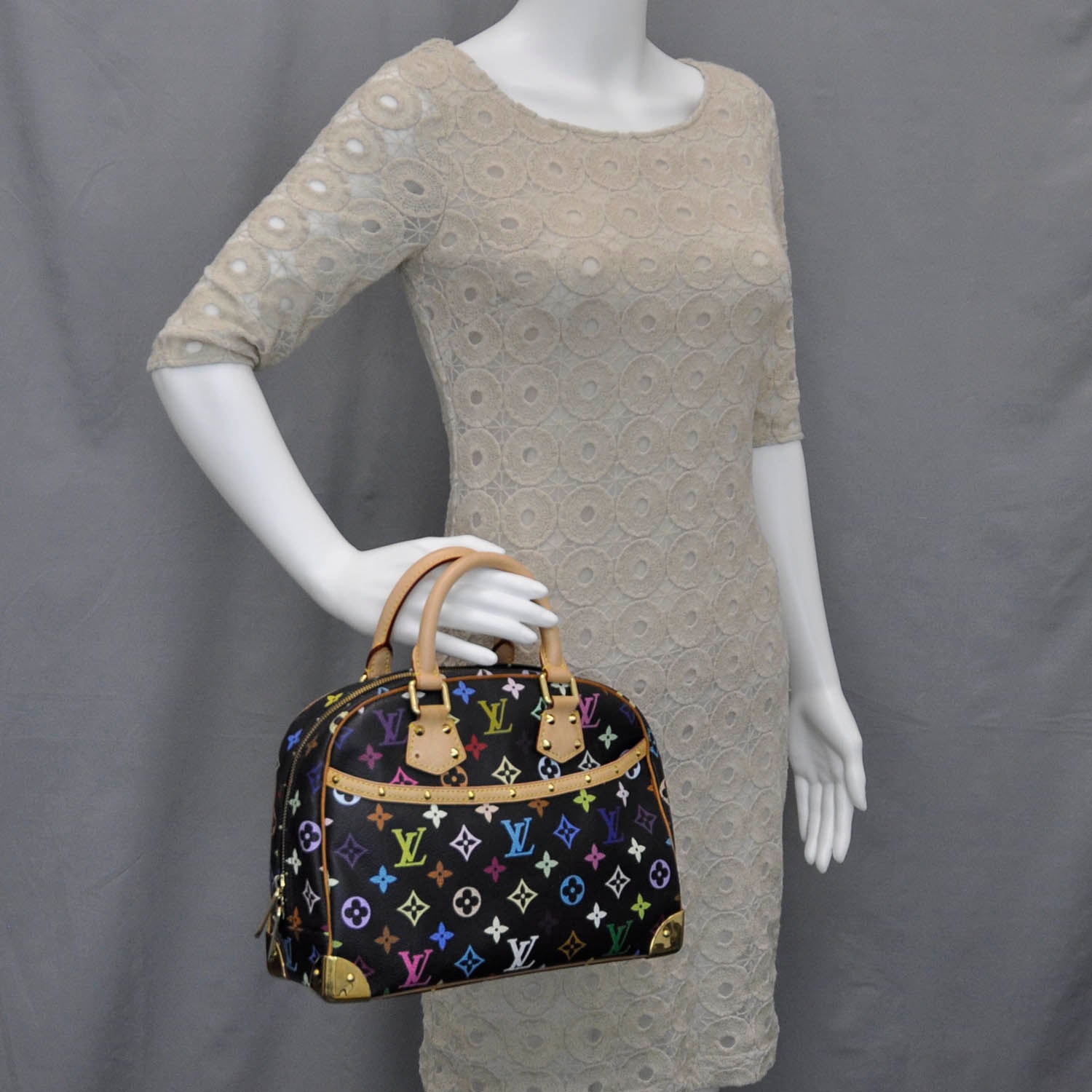 Louis Vuitton Monogram Multicolor Trouville Black 2 of 12