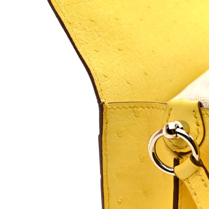 Hermes Ostrich Mini Sac Roulis Jaune Citron 12 of 14