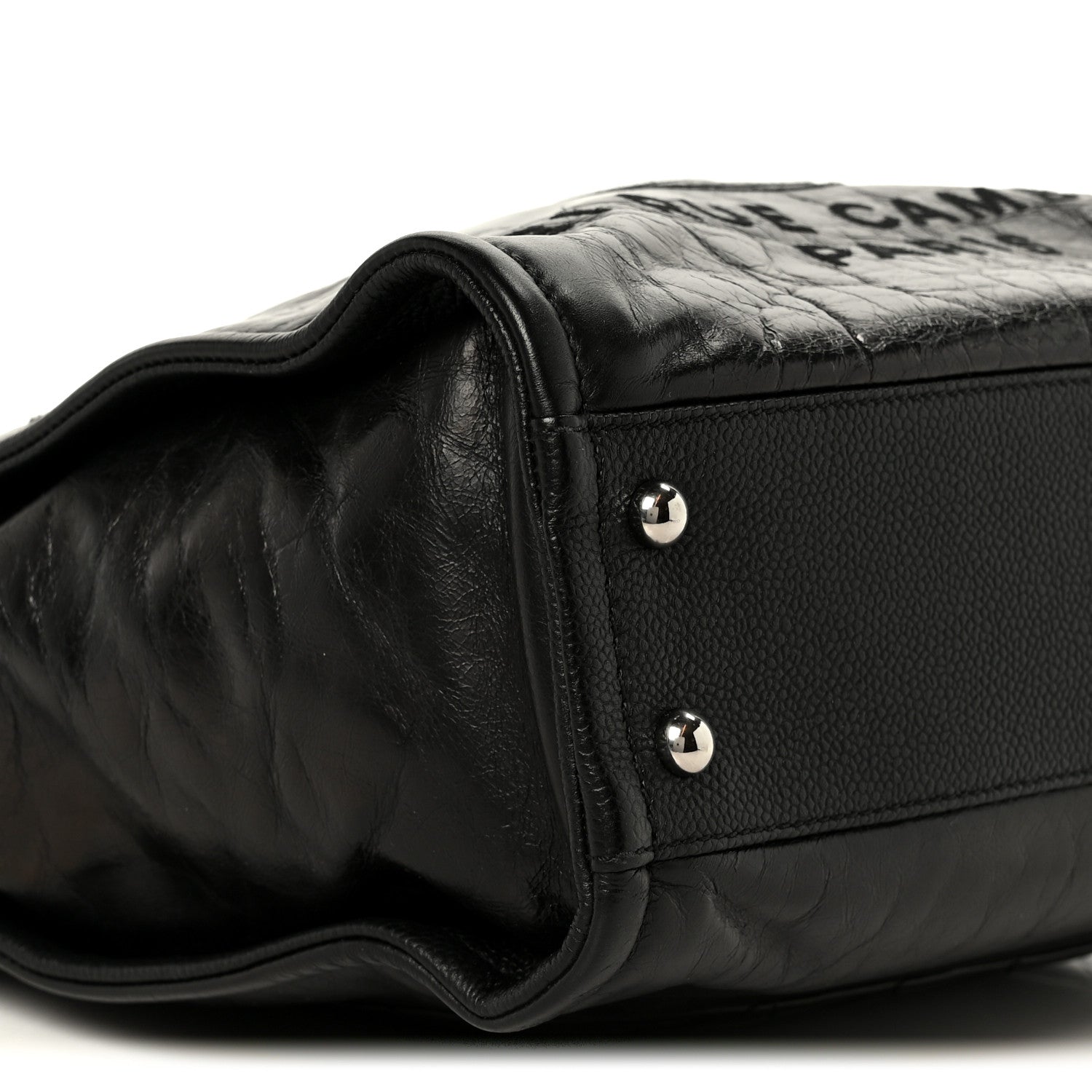 Chanel Glazed Calfskin Mini Deauville Tote Black 9 of 10