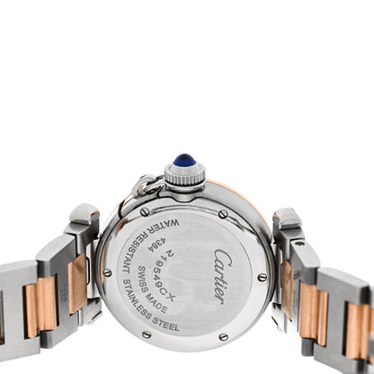 Cartier Stainless Steel 18K Pink Gold 30mm Pasha C Quartz Watch 4 of 6
