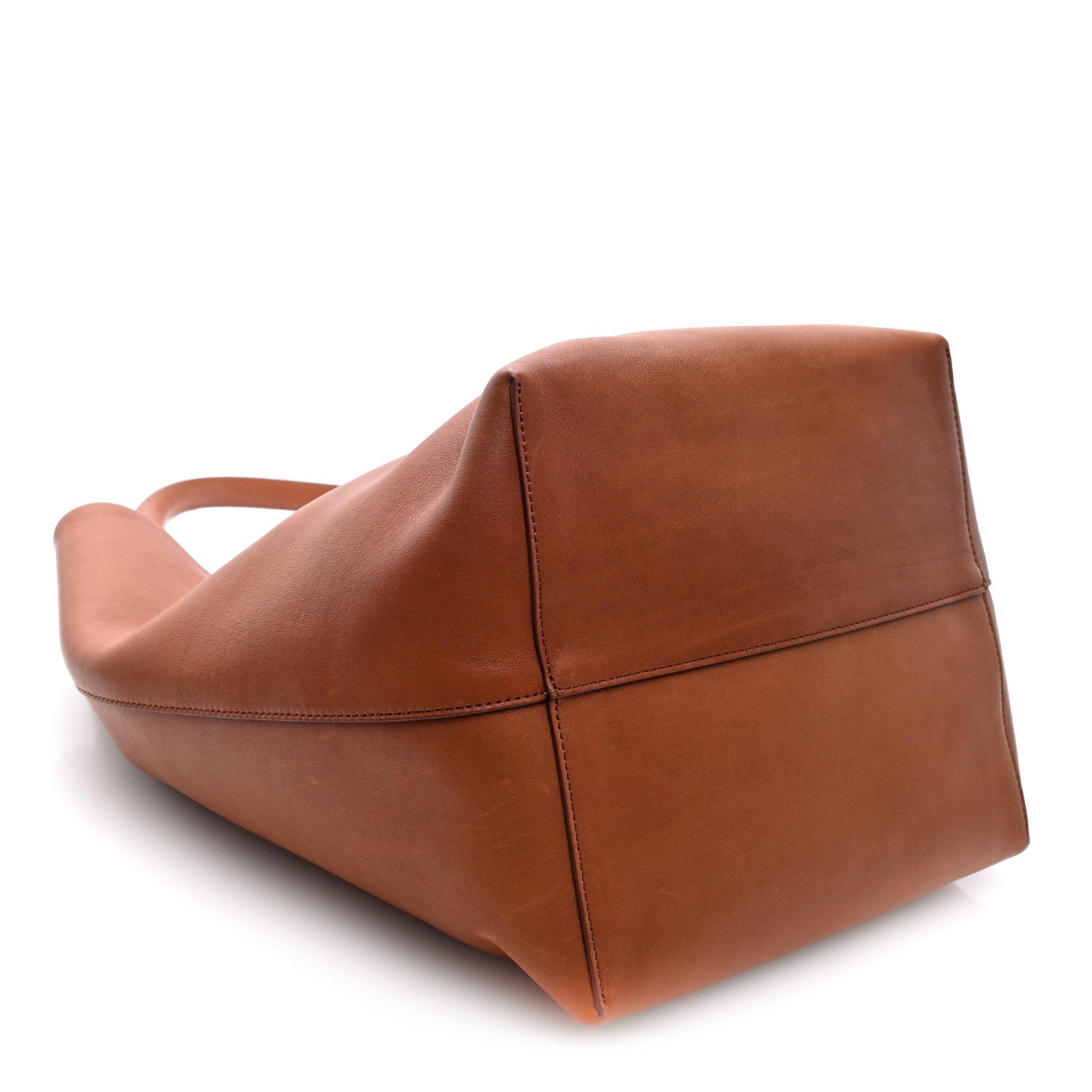 The Row Polished Saddle Calfskin Large N/S Park Tote Dark Cuir 4 of 9