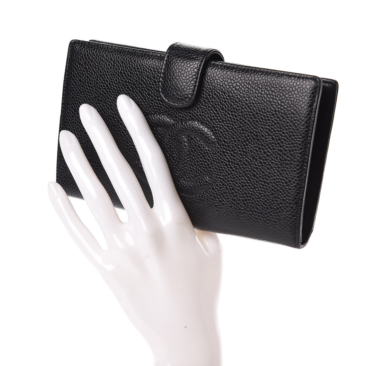 Caviar Timeless CC French Wallet Black