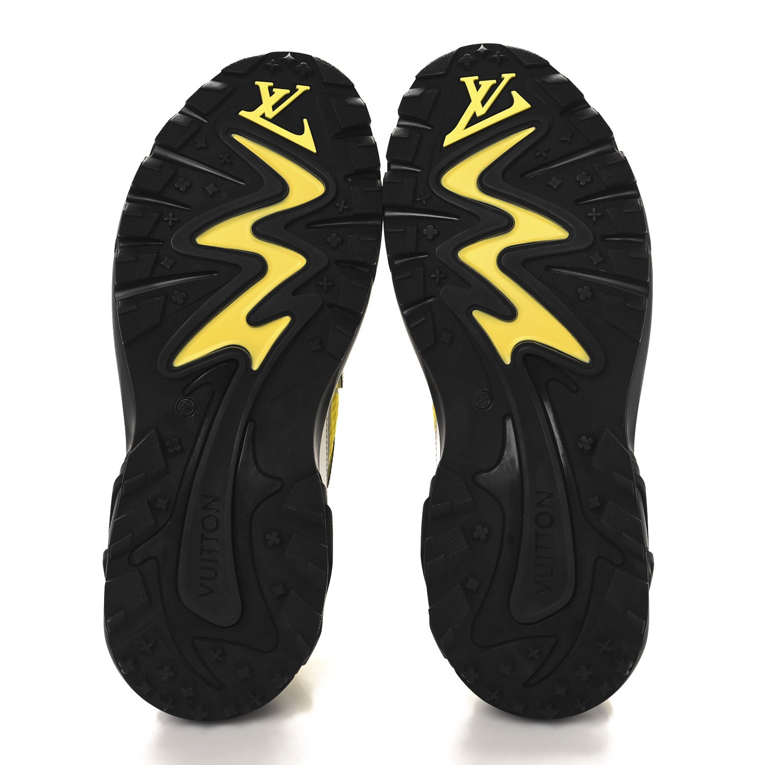 Louis Vuitton Metallic Calfskin Mesh Mens LV Runner Tatic Sneakers 6 Yellow 6 of 9