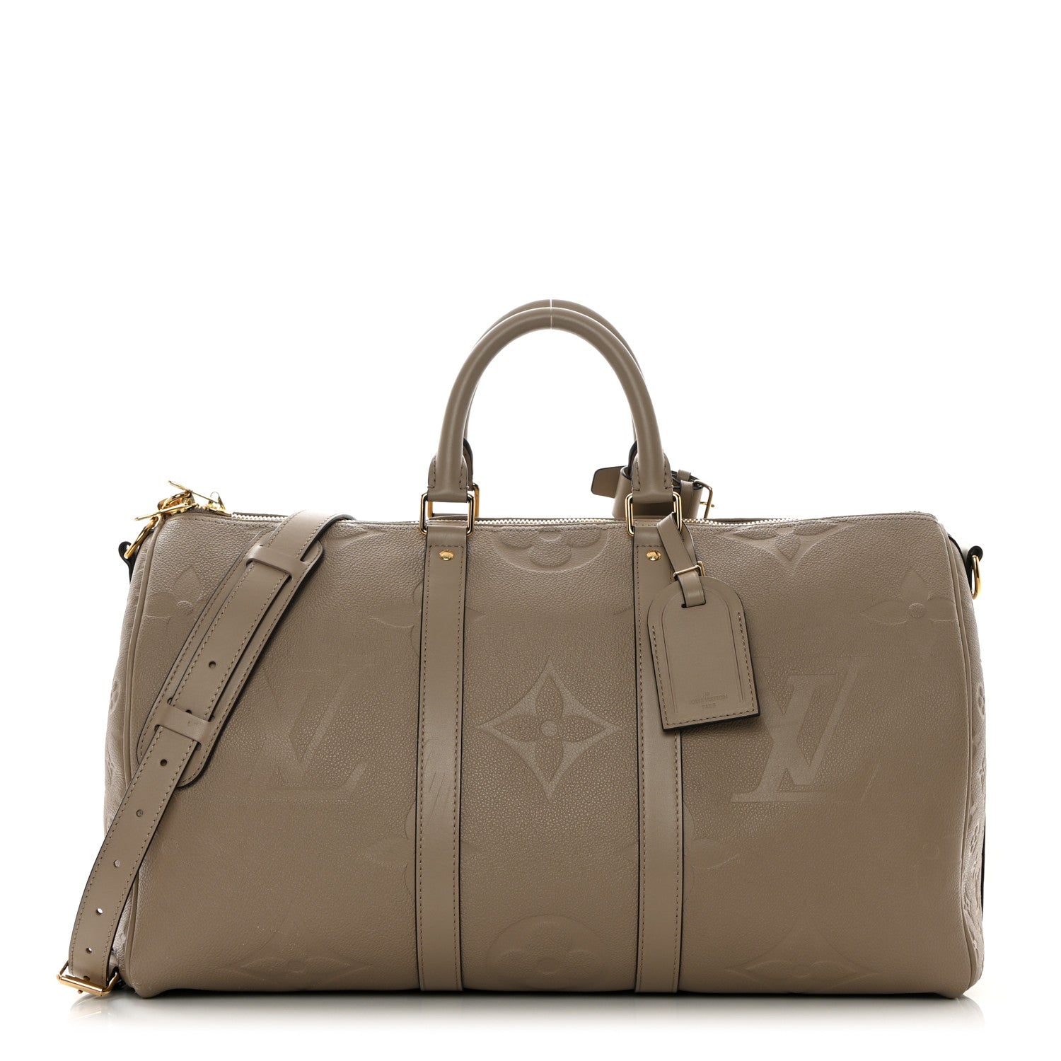 Louis Vuitton Empreinte Monogram Giant Keepall Bandouliere 45 Tourterelle 1 of 14