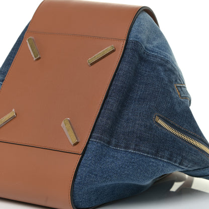 Loewe Calfskin Denim Medium Hammock Shoulder Bag Multitone Tan 10 of 12