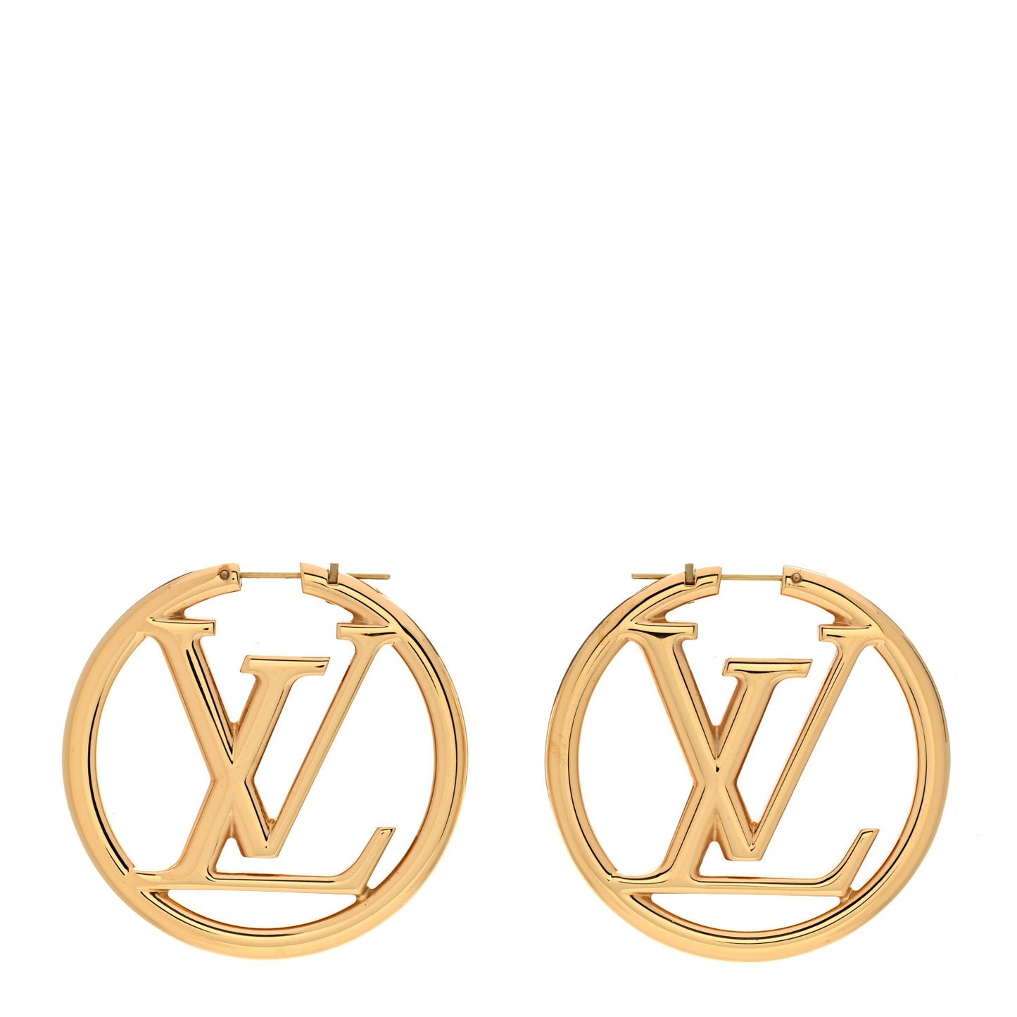 Metal Louise Hoop Earrings Gold