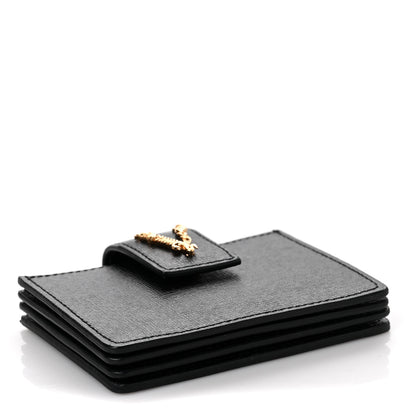 Versace Calfskin Virtus Gusset Wallet Black 4 of 6