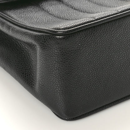 Chanel Caviar Vertical Quilted Jumbo Single Flap Black 8 of 9