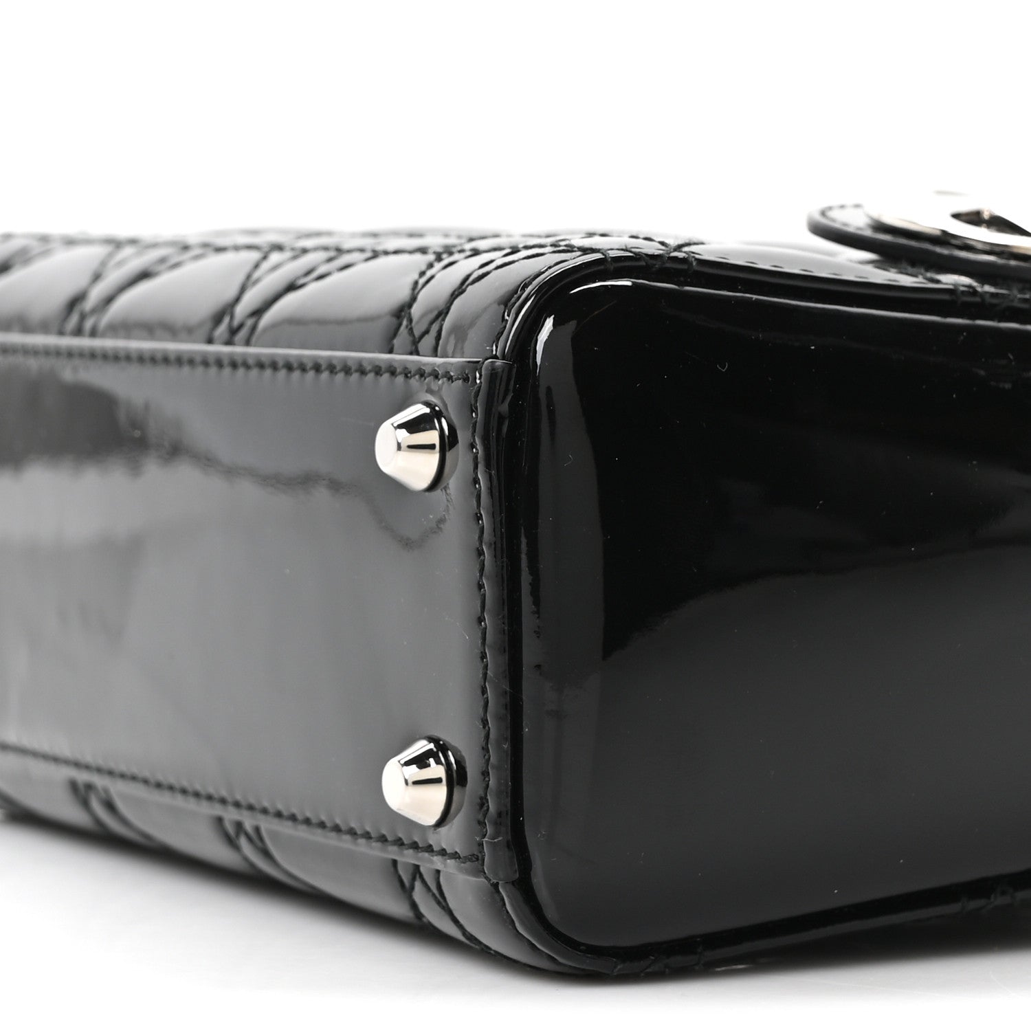 Christian Dior Patent Cannage Mini Lady Dior Black 9 of 10