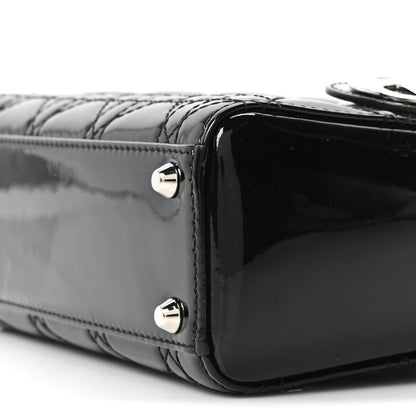 Christian Dior Patent Cannage Mini Lady Dior Black 9 of 10