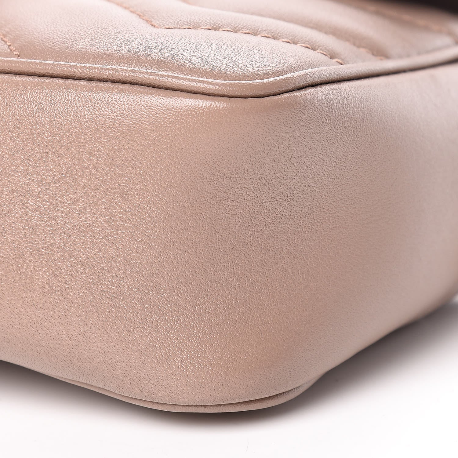Gucci Calfskin Matelasse Super Mini GG Marmont Shoulder Bag Porcelain Rose 10 of 13
