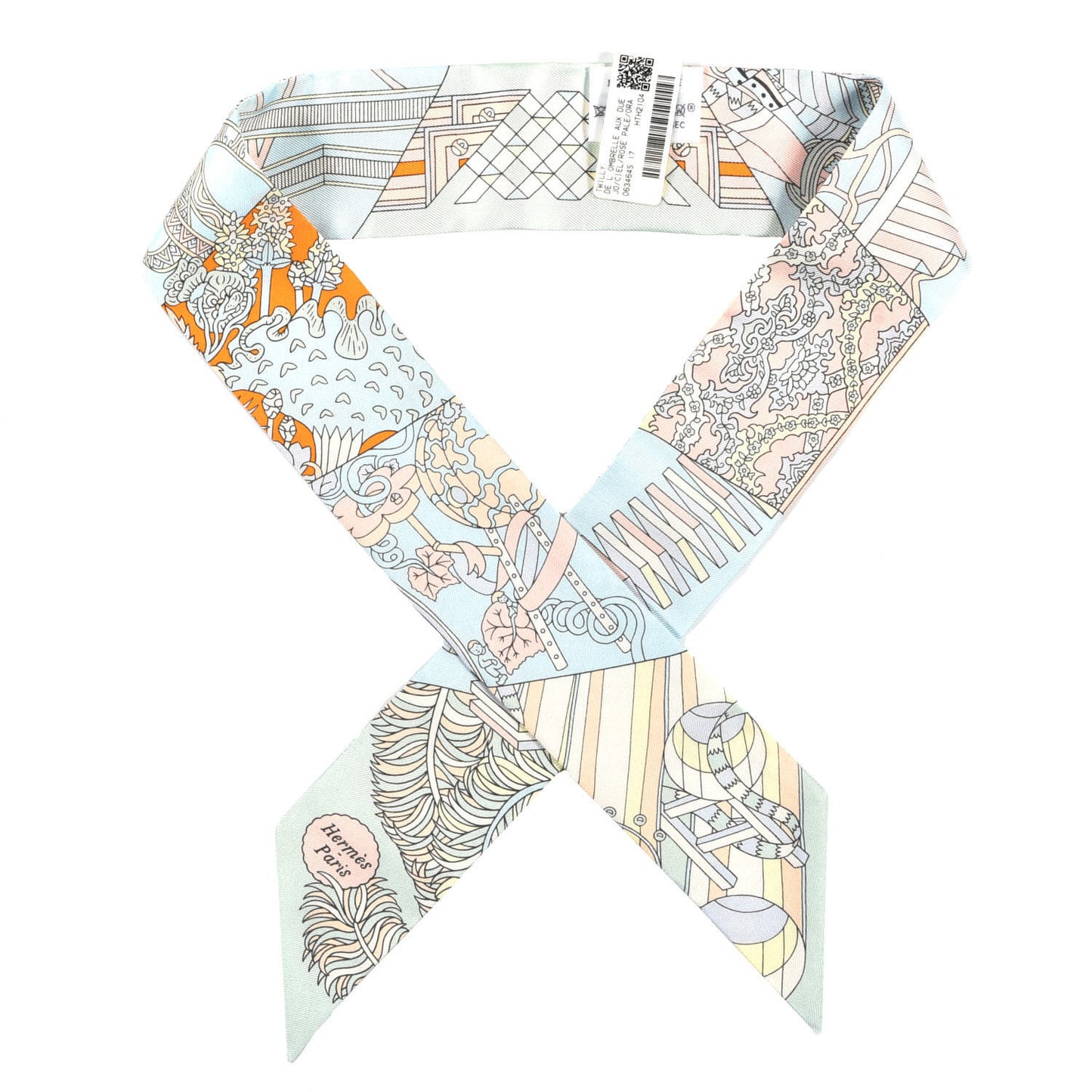 Silk De l'Ombrelle Aux Duels Twilly Ciel Rose Pale Orange