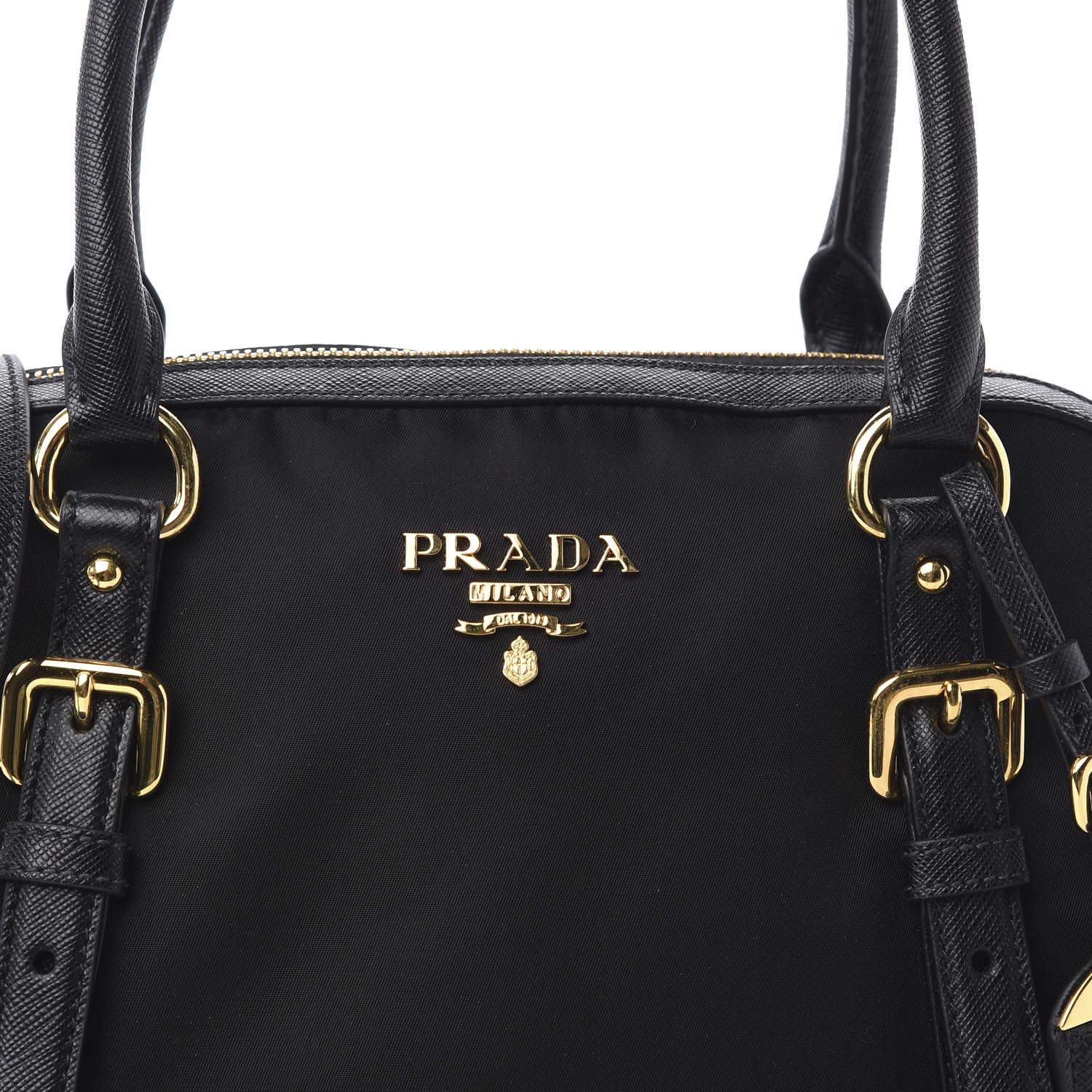 Prada Tessuto Nylon Saffiano Tote Black 11 of 11
