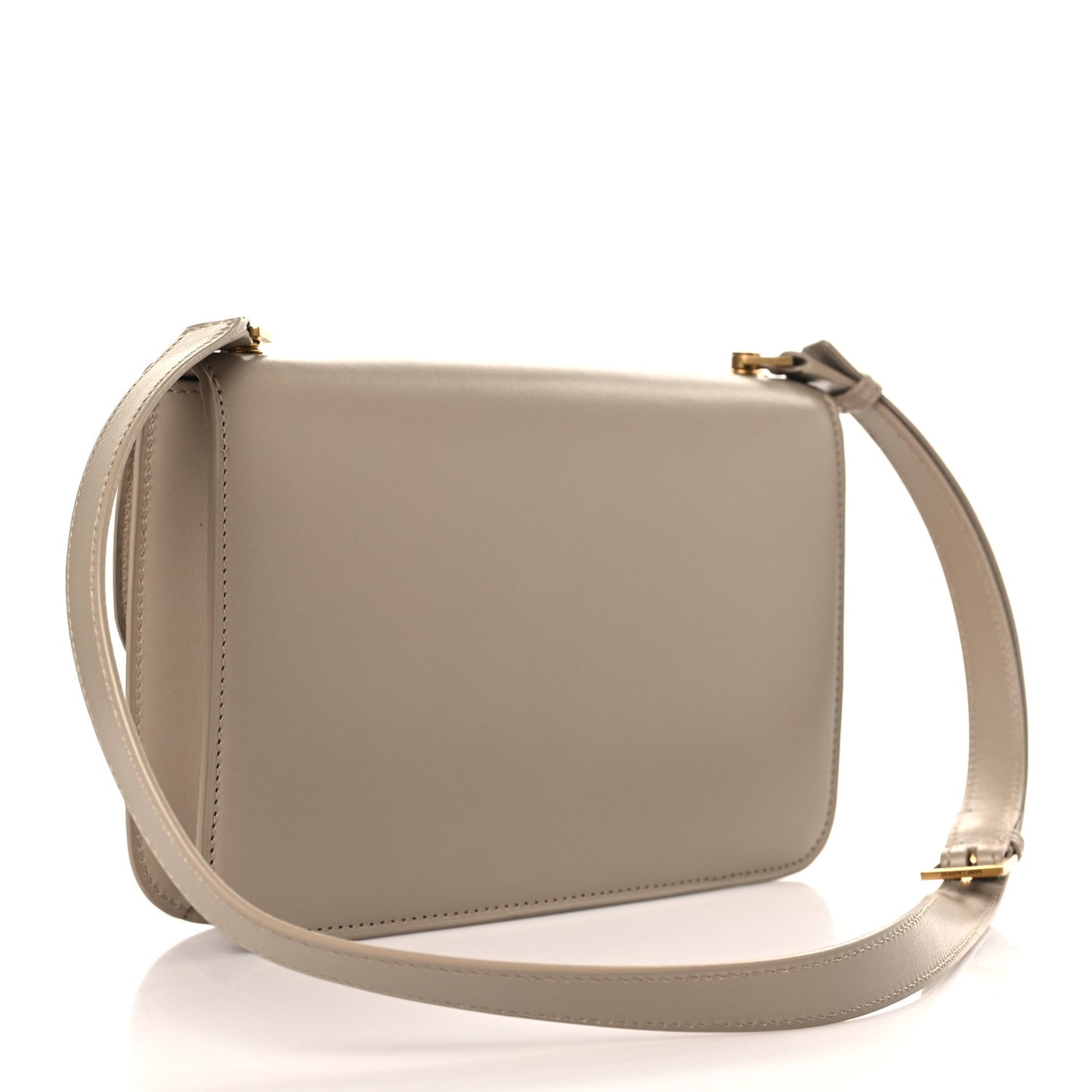 Box Calfskin Le Carre Satchel Dark Beige