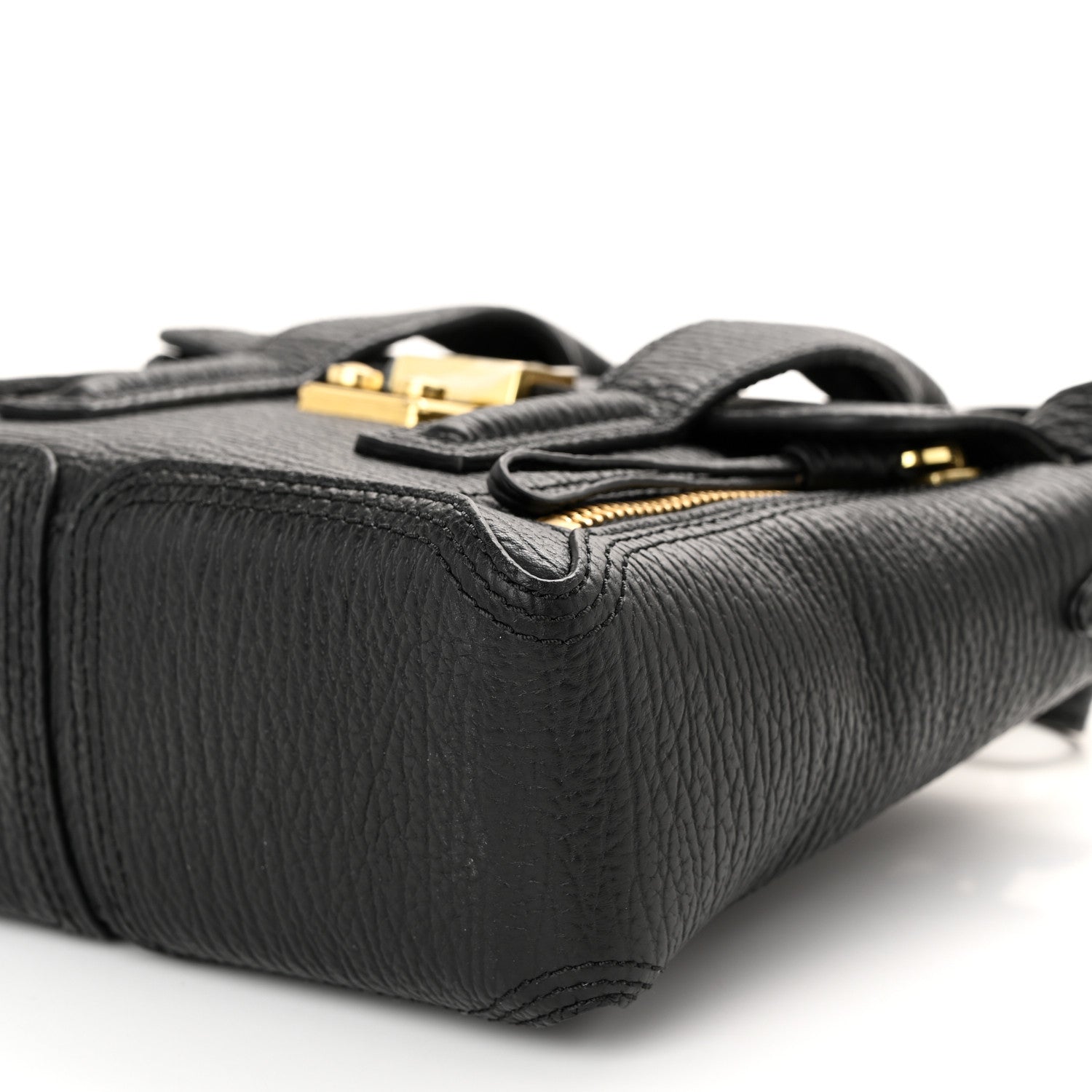 3.1 Phillip Lim Textured Calfskin Mini Pashli Satchel Black 9 of 10