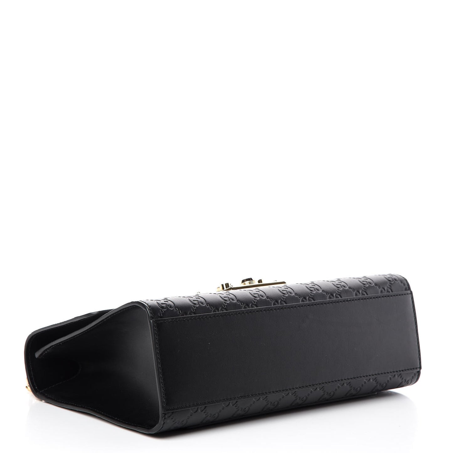 Guccissima Medium Padlock Shoulder Bag Black