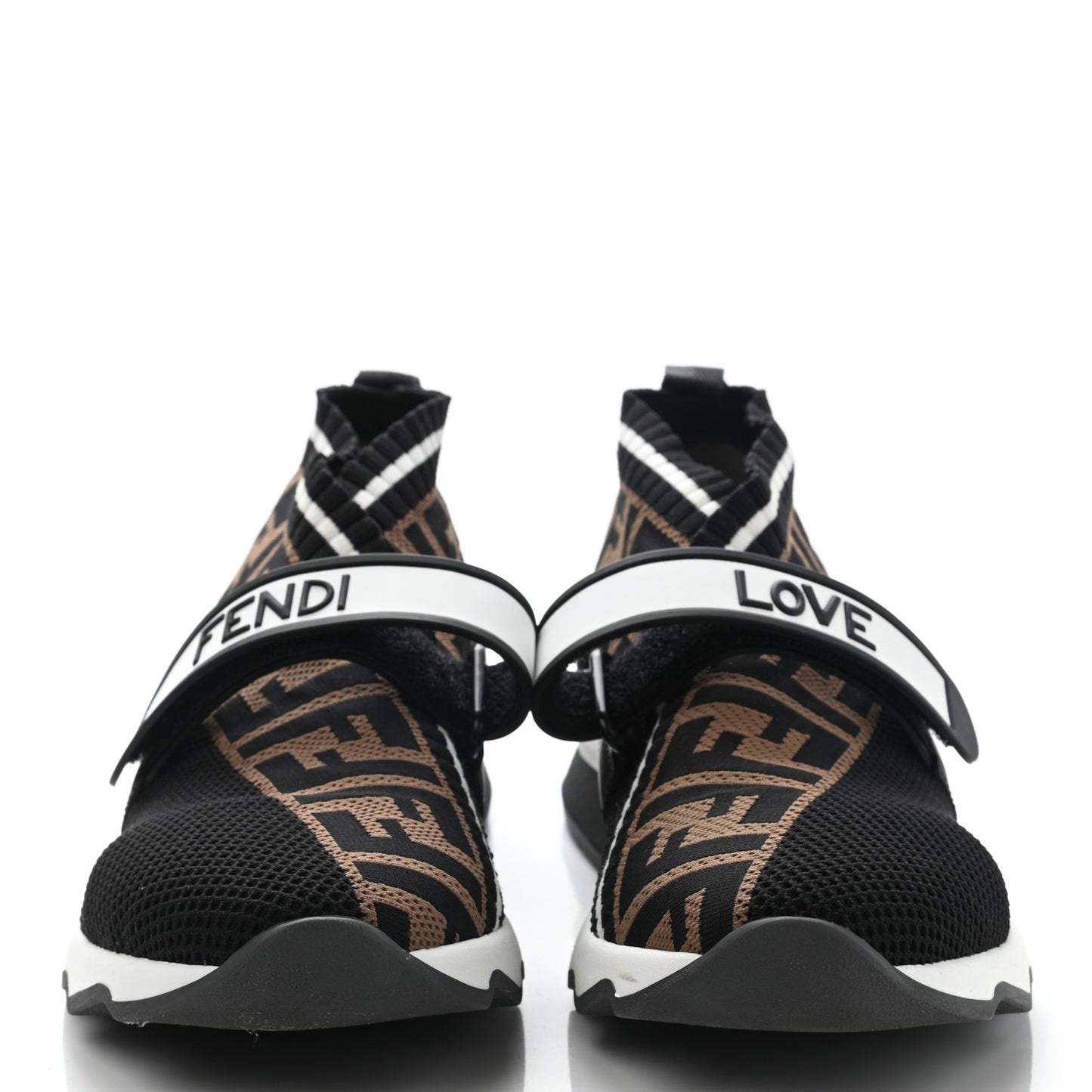 Stretch Yarn FF Stiff Band Rockoko Sneakers 40 Black White Tobacco