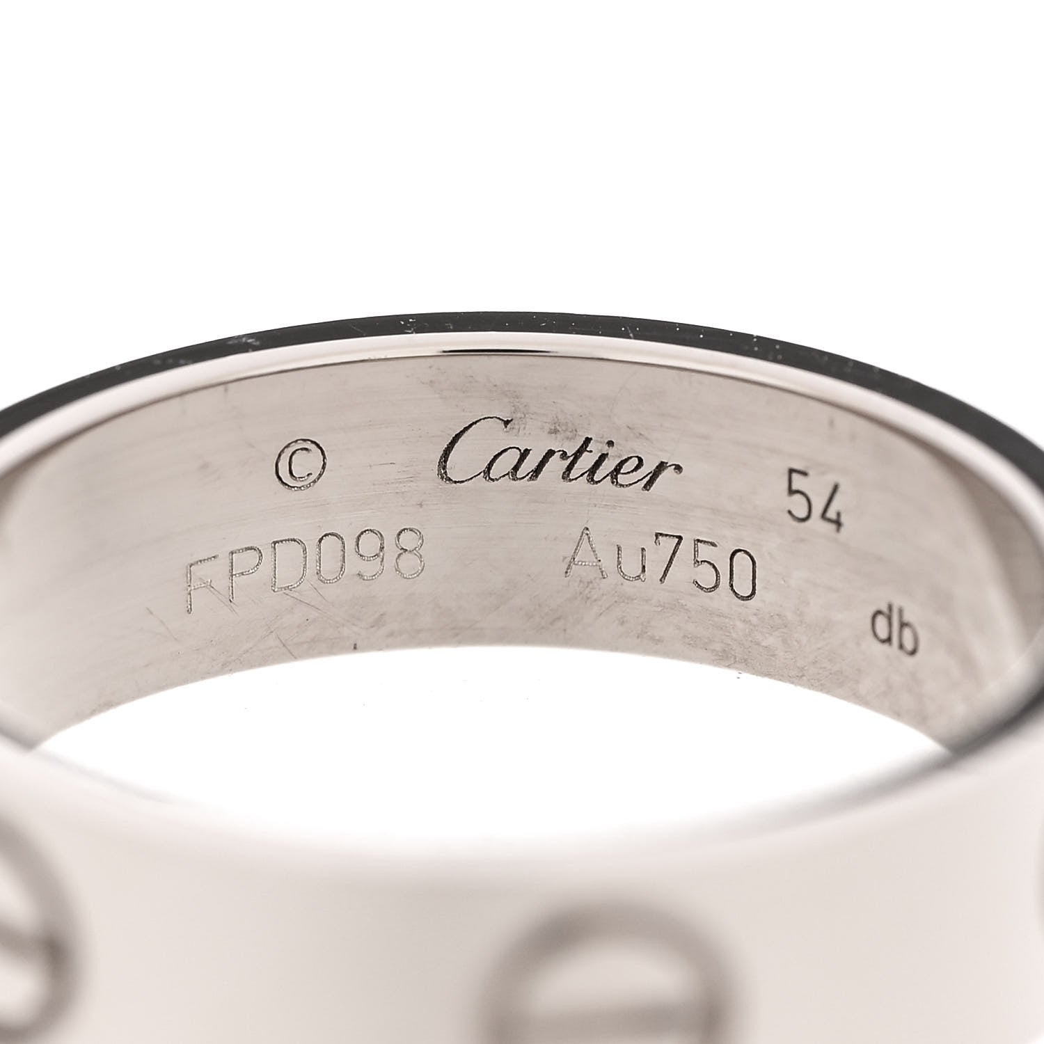 Cartier 18K White Gold 5.5mm LOVE Ring 54 7 4 of 4