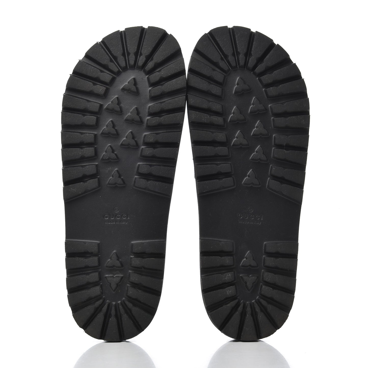 Rubber Web Mens Lug Sole Slide Sandals 9 Black Green Red
