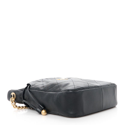 Chanel Calfskin Quilted Drawstring Bucket Bag Black 4 of 11