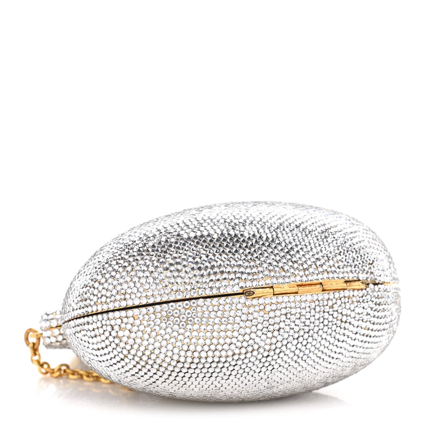 Swarovski Crystal Chatelaine Minaudiere Clutch Silver Gold