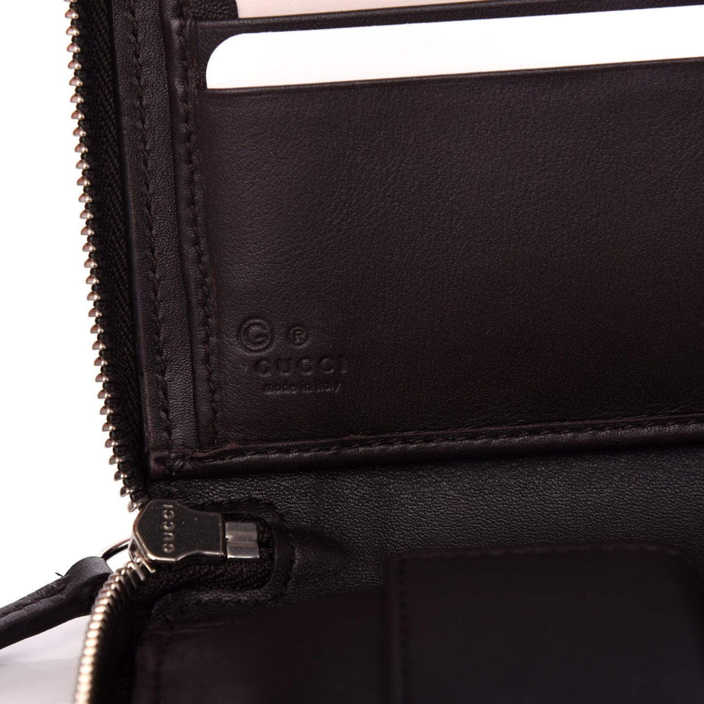 Microguccissima Large Zip Around Organizer Wallet Testa di Moro
