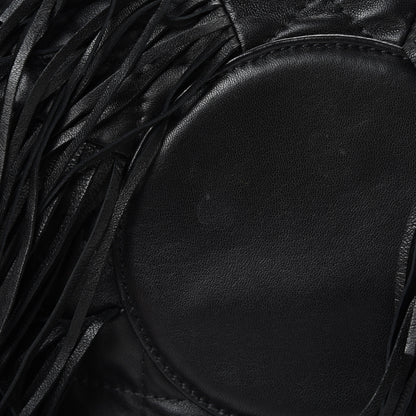 Chanel Lambskin Quilted Western Baluchon Fringe Bag Black 8 of 9