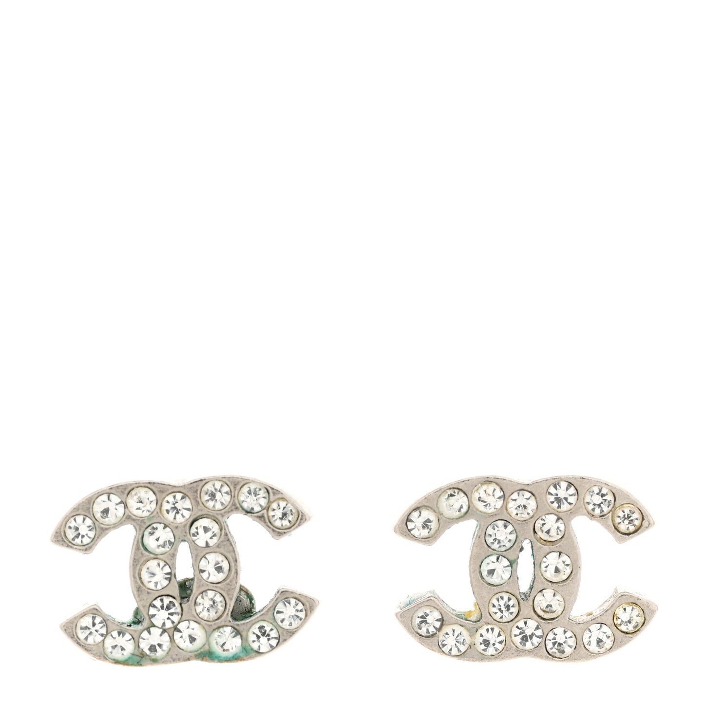 Crystal Mini Timeless CC Earrings Silver