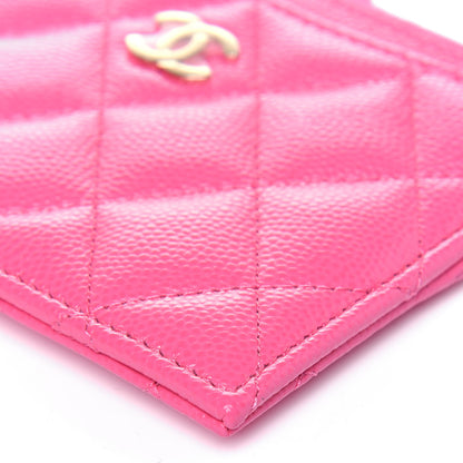 Chanel Caviar Quilted CC Zip Card Holder Pink 9 of 11