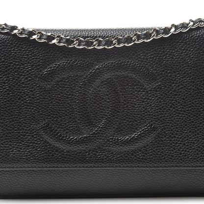 Chanel Caviar Timeless CC Wallet On Chain WOC Black 9 of 12