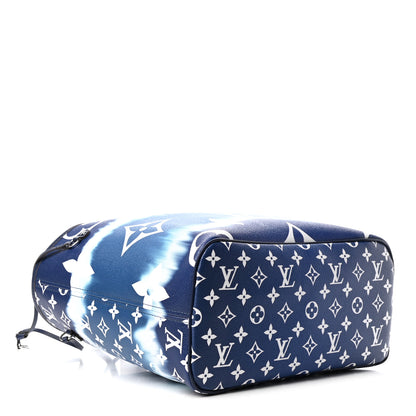 Louis Vuitton Monogram Escale Neverfull MM Blue 3 of 4