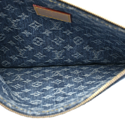 Louis Vuitton Monogram Denim CarryAll MM Blue 7 of 11
