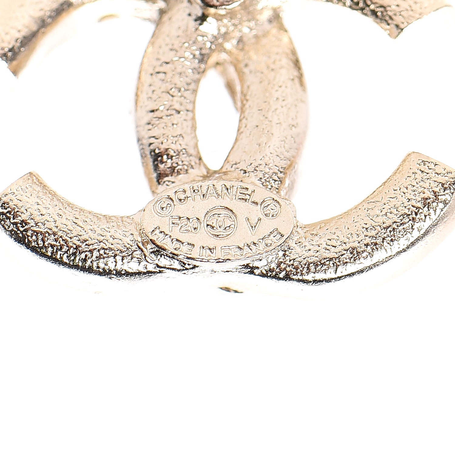 Chanel Crystal CC Earrings Gold 3 of 5