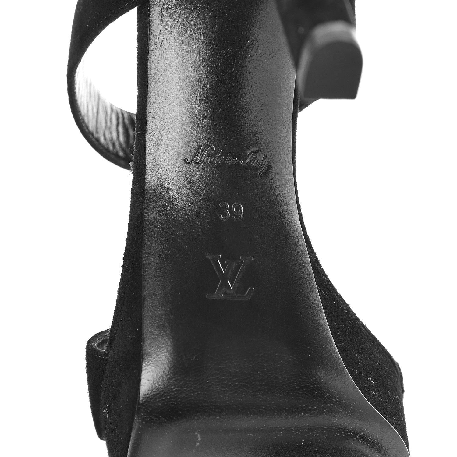 Louis Vuitton Suede Goatskin Bahiana Sandals 39 Black 8 of 10