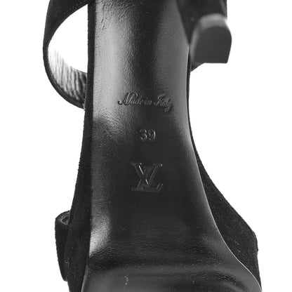Louis Vuitton Suede Goatskin Bahiana Sandals 39 Black 8 of 10