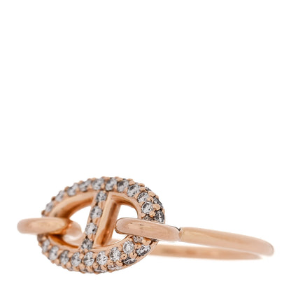 Hermes 18K Rose Gold Diamond Farandole Ring 49 4.75 3 of 6