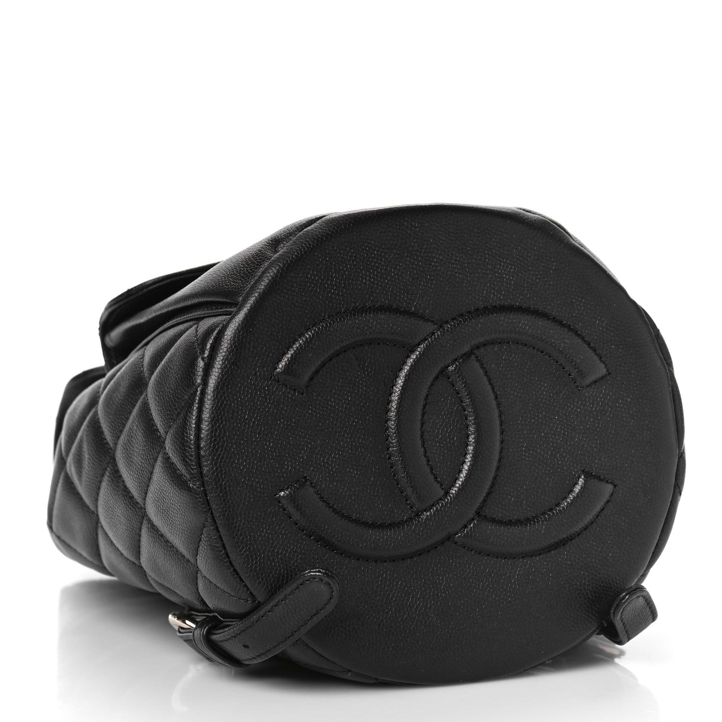 Caviar Quilted Pockets Backpack Black