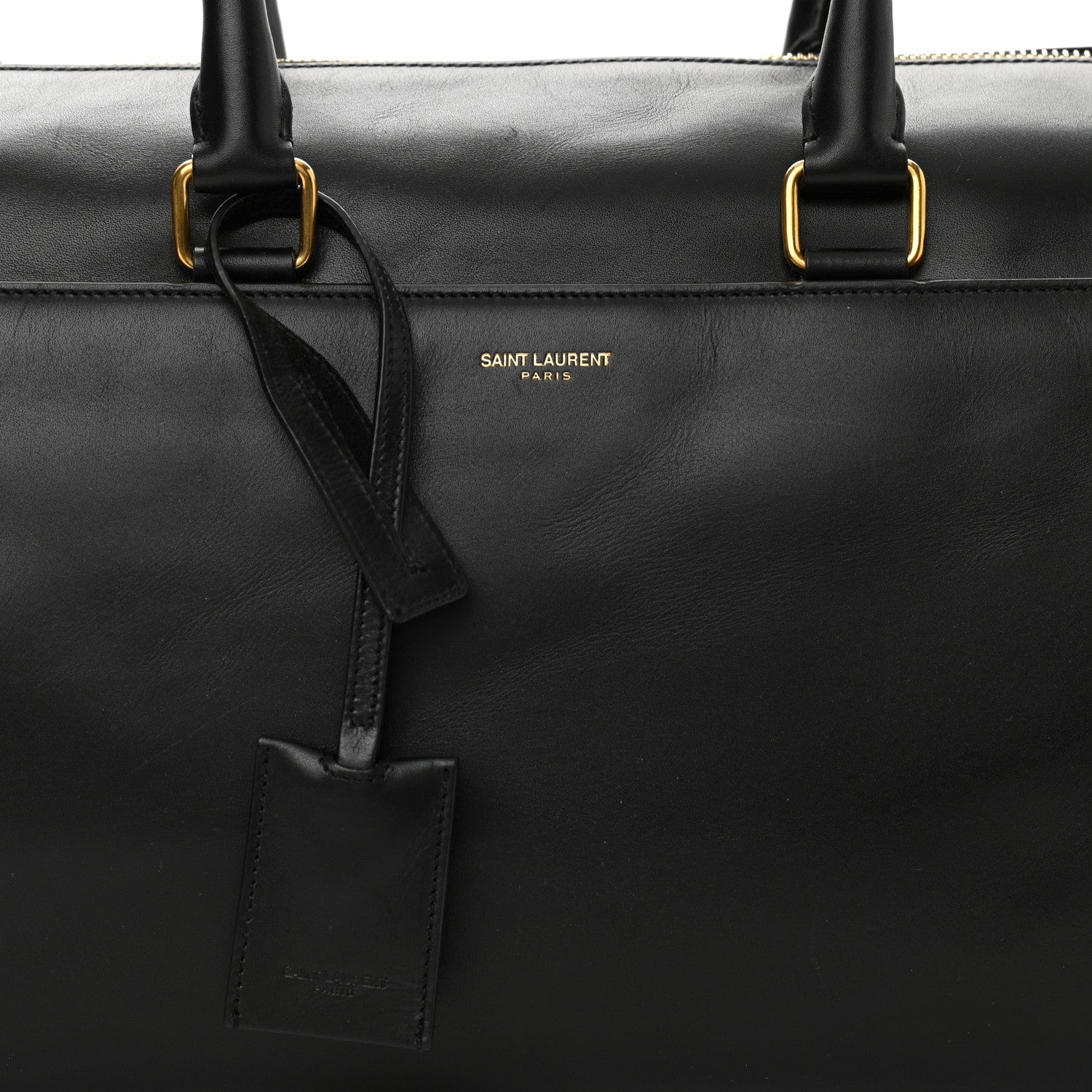Saint Laurent Calfskin Classic Duffle 6 Black 8 of 11