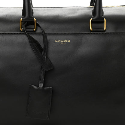 Saint Laurent Calfskin Classic Duffle 6 Black 8 of 11