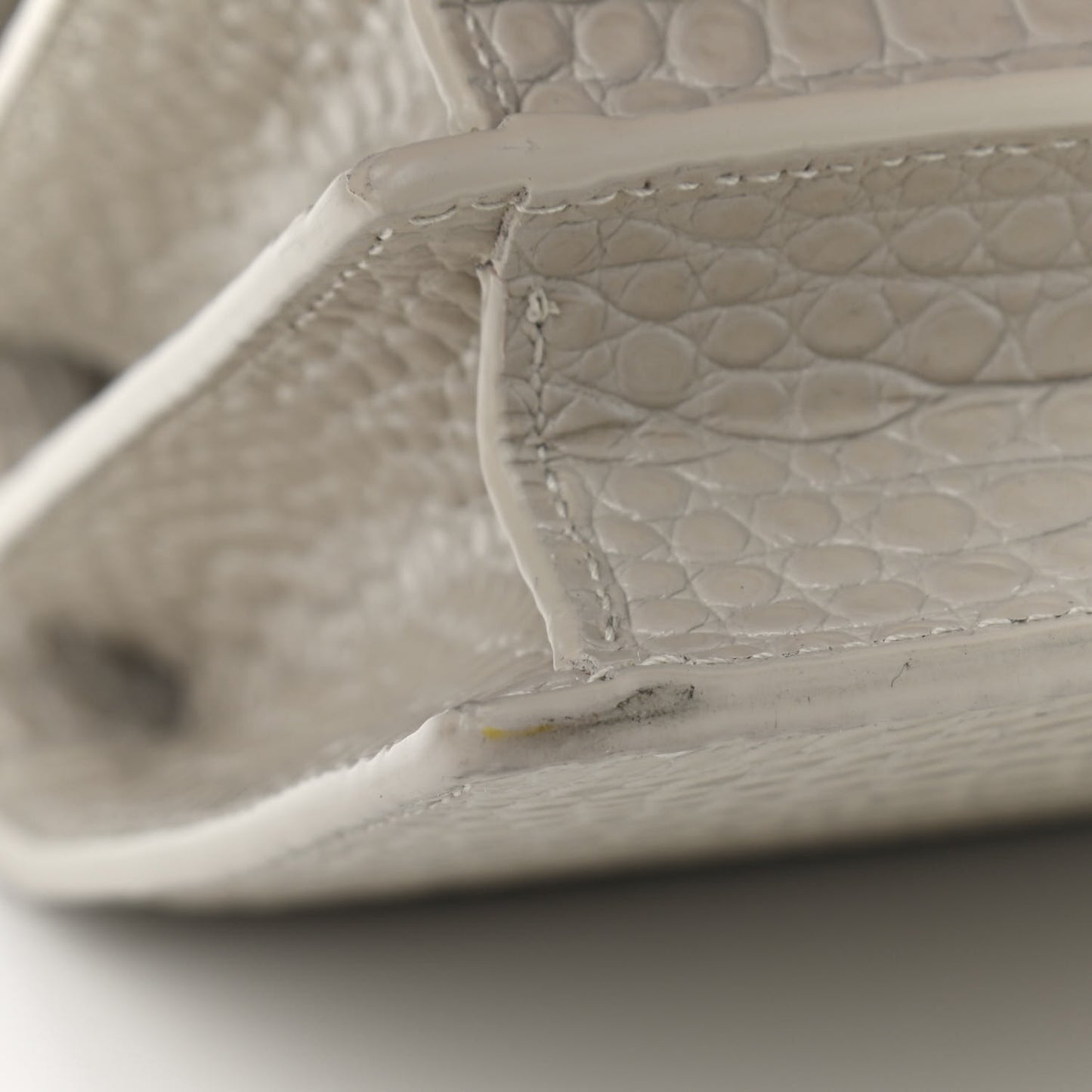 Calfskin Crocodile Embossed Medium Monogram Sunset Blanc Vintage