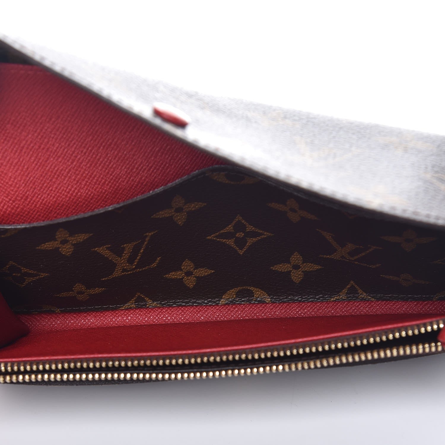 Louis Vuitton Monogram Emilie Wallet Red 5 of 13