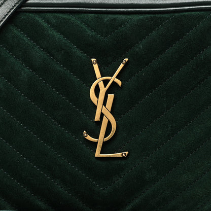 Saint Laurent Suede Calfskin Monogram Lou Camera Bag Vert Fonce 8 of 12