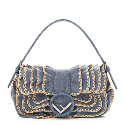 Fendi Denim F is Fendi Multi Waves Baguette Blue 1 of 8