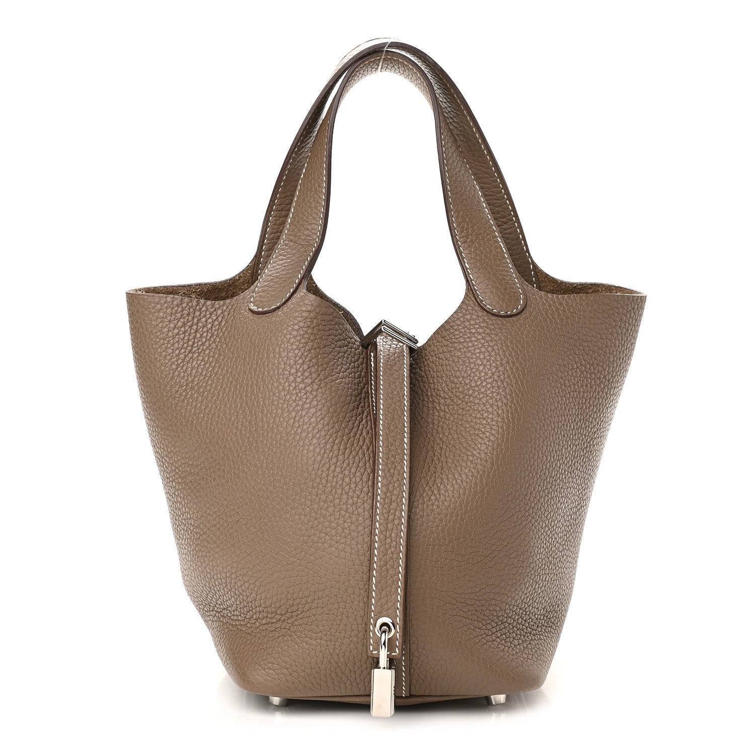 Hermes Taurillon Clemence Picotin Lock 18 PM Etoupe 1 of 8