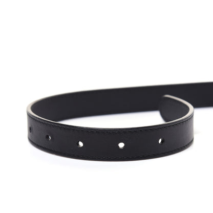 Gucci Moon Calfskin Pearl Double G 20mm Belt 80 32 Black Cream 7 of 9
