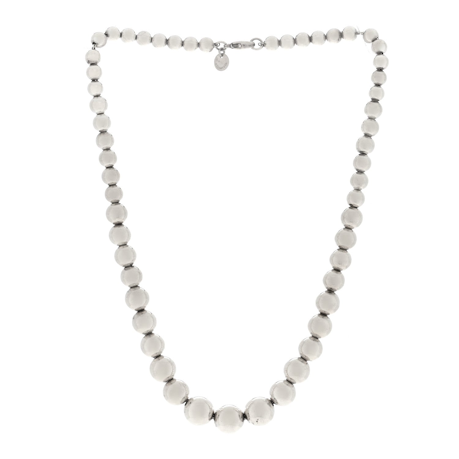 Tiffany Sterling Silver HardWear Graduated Ball Necklace 3 of 4