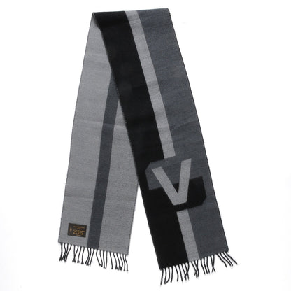 Louis Vuitton Cashmere Wool Historique Scarf Gray 1 of 4